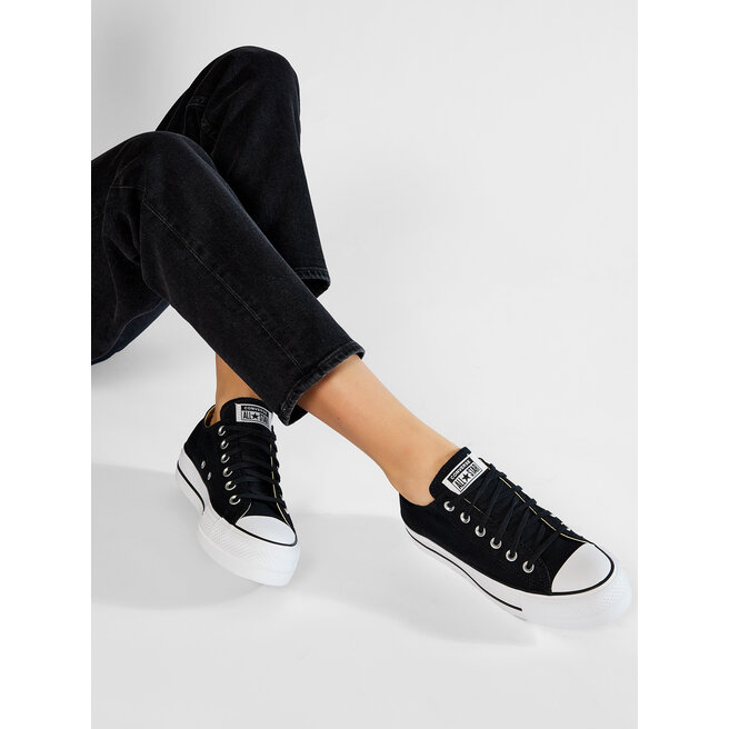 Converse Plátěnky Converse Ctas Lift Ox 560250C Black/White/White