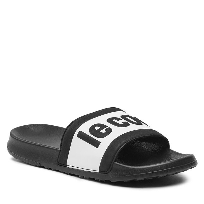 Șlapi Le Coq Sportif Slide Wording 2310325 Black/Optical White 2310325 imagine noua