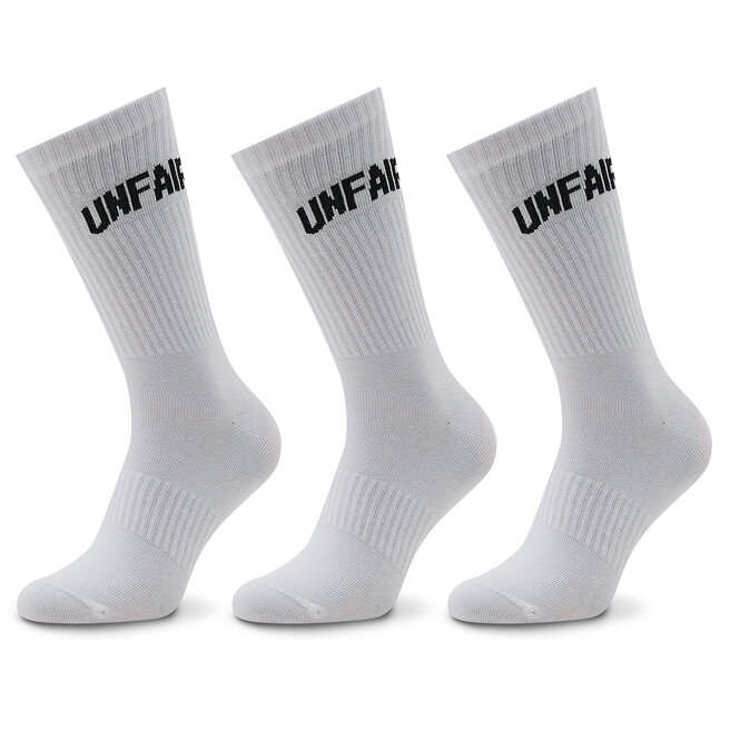 Unfair Athletics Set de 3 perechi de șosete medii unisex Unfair Athletics Curved UNFR22-165 White