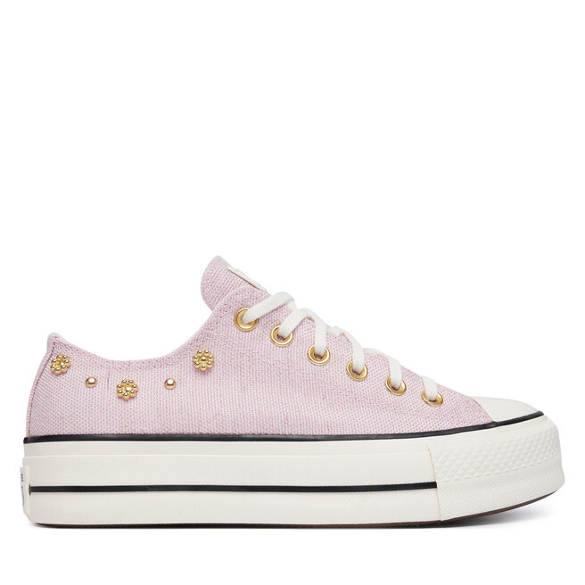 Trampki Converse Chuck Taylor All Star Lift Platform Heathered Glam​ A17595C Różowy - kobiece