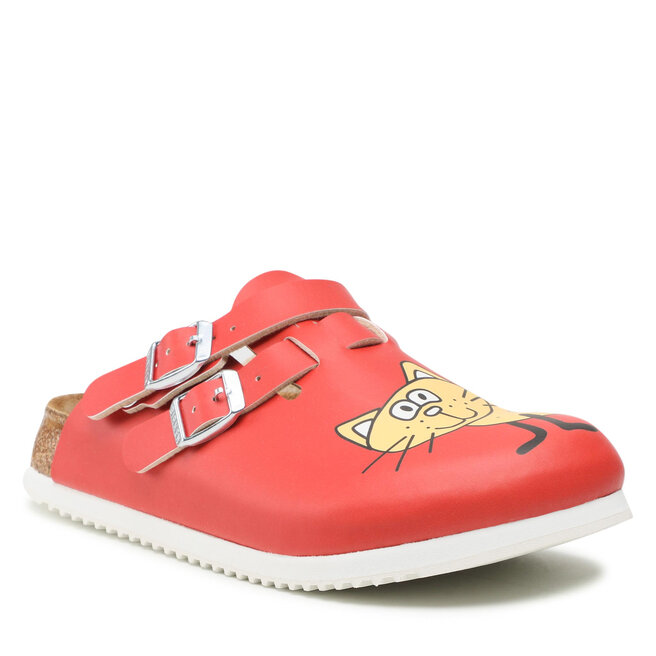 Παντόφλες Birkenstock Kay Prof 0582516 Red Cat Bridget Κόκκινο
