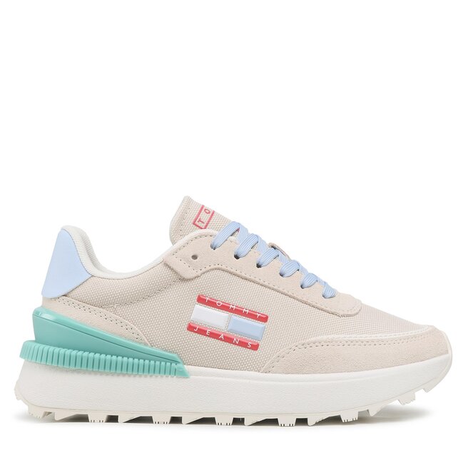 Tommy Jeans Sneakersy Tommy Jeans Tech. Runner EN0EN02028 Stony Beige ACE