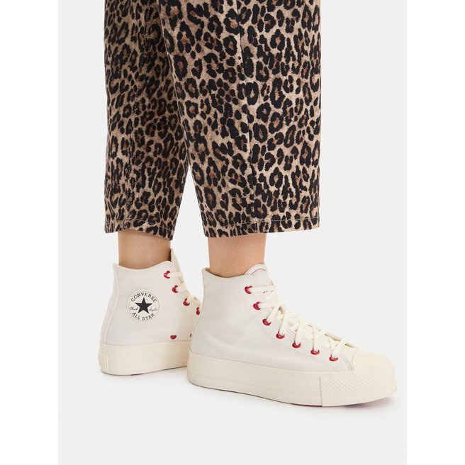 Trampki Converse Chuck Taylor All Star Lift Platform Hearts A19058C Biały - kobiece