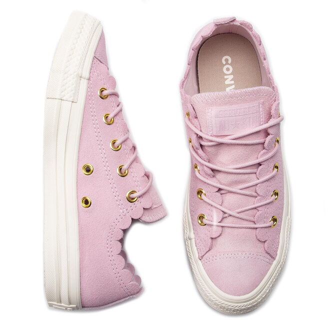 Tennis Converse Ctas Ox 563416C Pink Foam Gold Egret chaussures