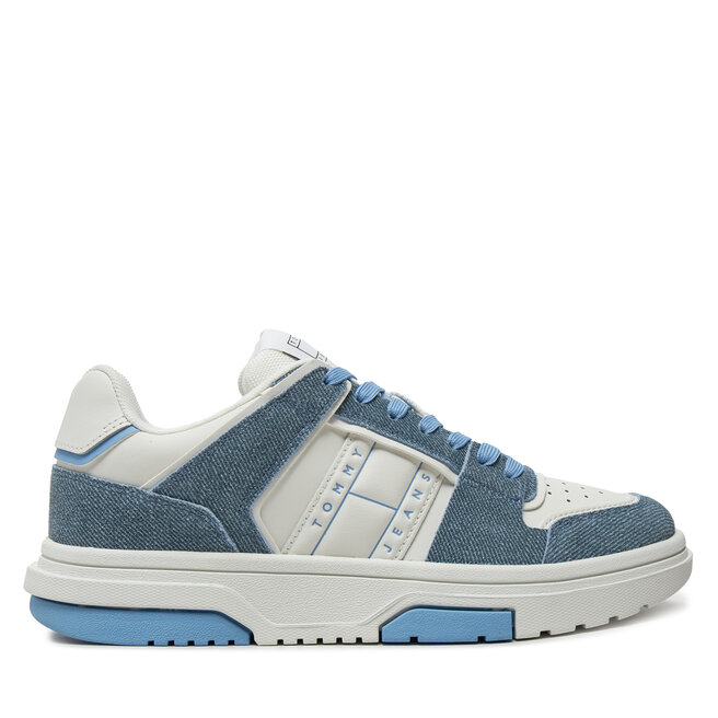 Sneakersy Tommy Jeans The Brooklyn Denim Leather - Niebieski