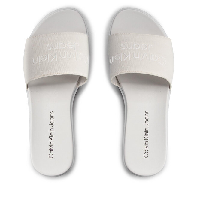 Calvin Klein Jeans Sandaler och Slip-ons Calvin Klein Jeans Flatform Sandal Slide YW0YW00563 Bright White YAF