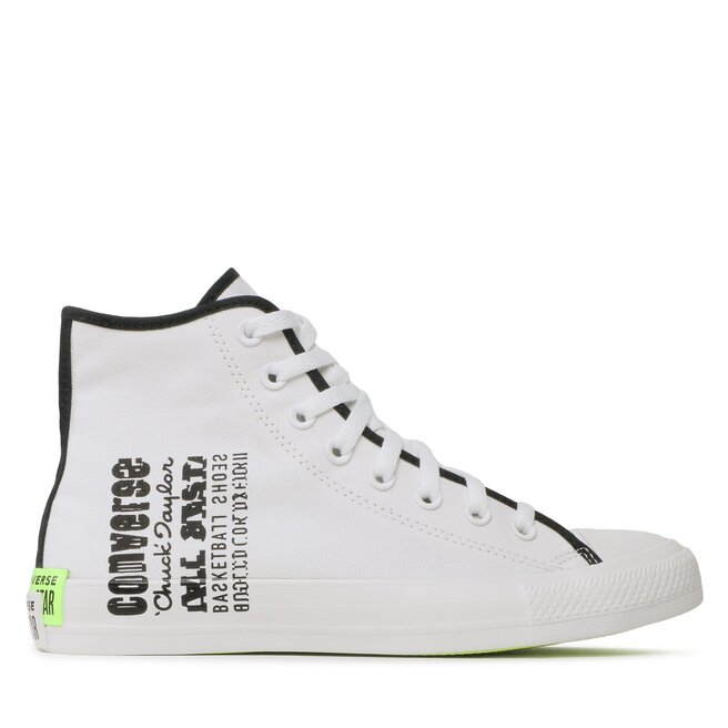 Converse Кецове Converse Ctas Hi A02795C White/Black/Green Beam