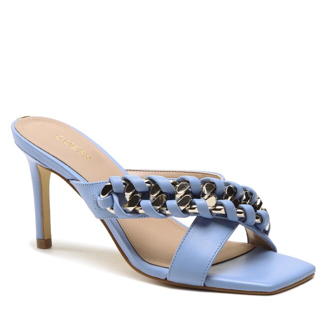 Șlapi Guess Valaly FL6VLY LEA03 LBLUE epantofi-Femei-Șlapi