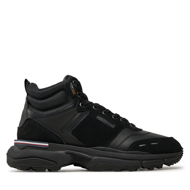 Sneakersy Tommy Hilfiger M Runner Cordura Hi Lth Mix - Czarny
