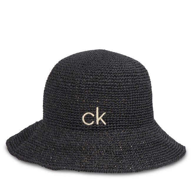 Kapelusz Calvin Klein Wide Brim Straw Bucket Hat - Czarny