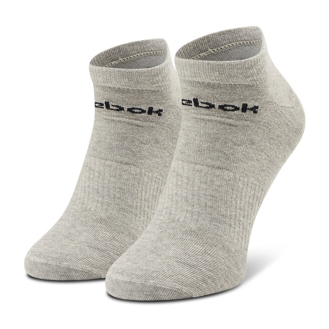 Reebok Set di 3 paia di calzini corti unisex Reebok Act Core Low Cut Sock 3P GH8229 Mgreyh/White/Black