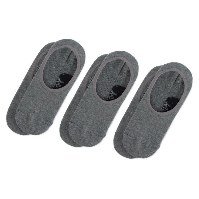 Vans Set di 3 paia di pedulini unisex Vans Classic Super No Show VN000XS9HTG Heather Grey