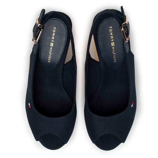 Tommy Hilfiger Espadrilky Tommy Hilfiger Iconic Elena Sling Back Wedge FW0FW04789 Desert Sky DW5