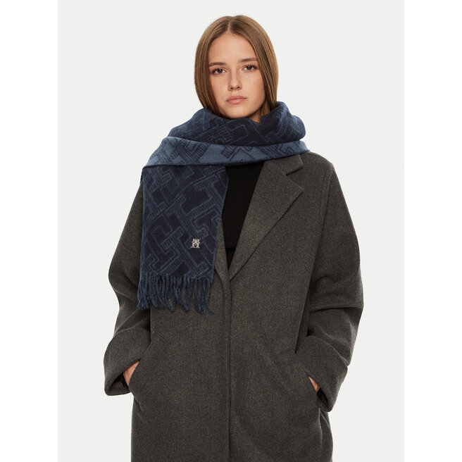 Szalik Tommy Hilfiger - Granatowy