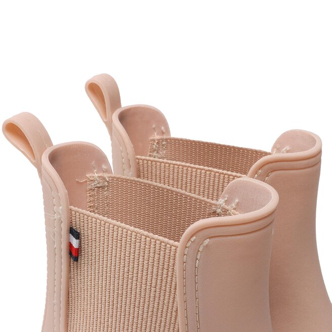 Tommy Hilfiger Cizme de cauciuc Tommy Hilfiger Matt Ankle Rainboot Wth Elastic FW0FW06897 Misty Blush TRY