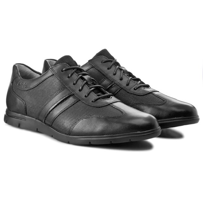 P buty Clarks Denner Race 203575357 Black Leather eobuwie .pl