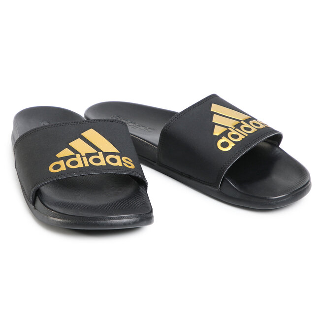 black and gold adilette