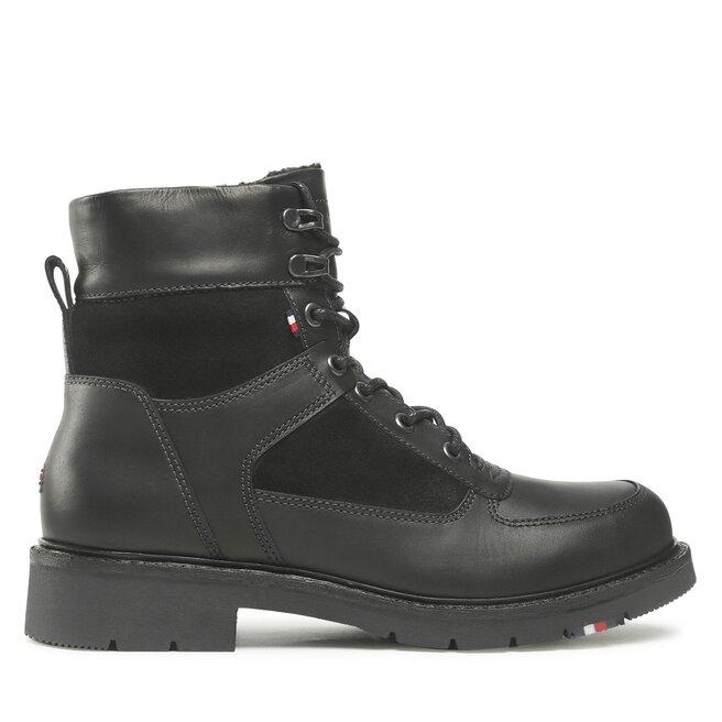 Tommy Hilfiger Kozačky Tommy Hilfiger Rwb Hilfiger Warm Mix Lace Boot FM0FM04203 Black BDS