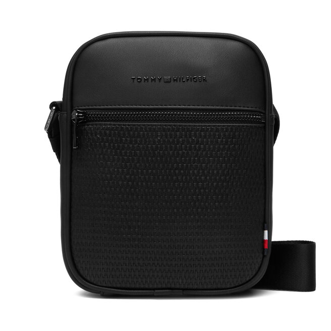 Saszetka Tommy Hilfiger Th Woven Mini Reporter AM0AM14095 Czarny -