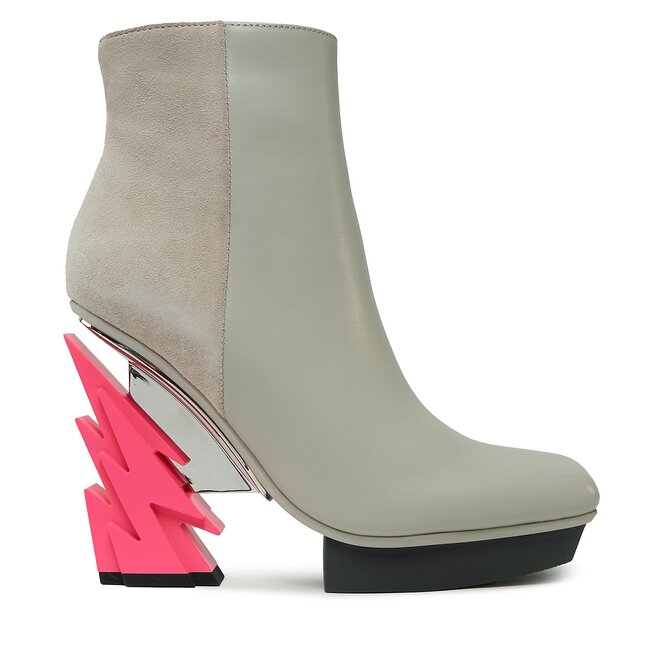 Botki United Nude Glam Square - Biały