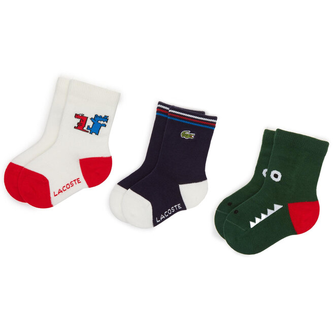 Lot de 3 paires de chaussettes hautes enfant Lacoste RA1378 Yvc