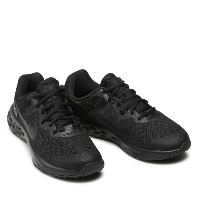 Nike Обувки Nike Revolution 6 Nn (GS) DD1096 001 Black/Black/Dk Smoke Grey