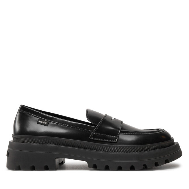 Loafersy LOVE MOSCHINO - Czarny