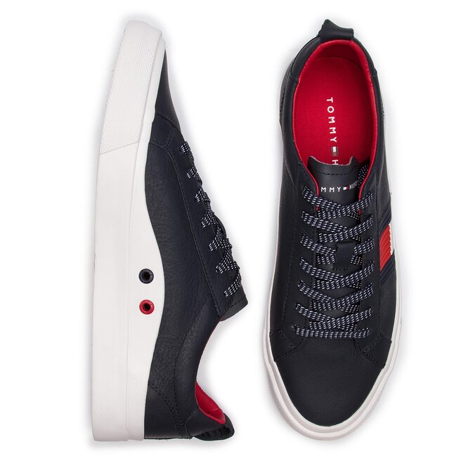 Flag detail leather sneaker new arrivals