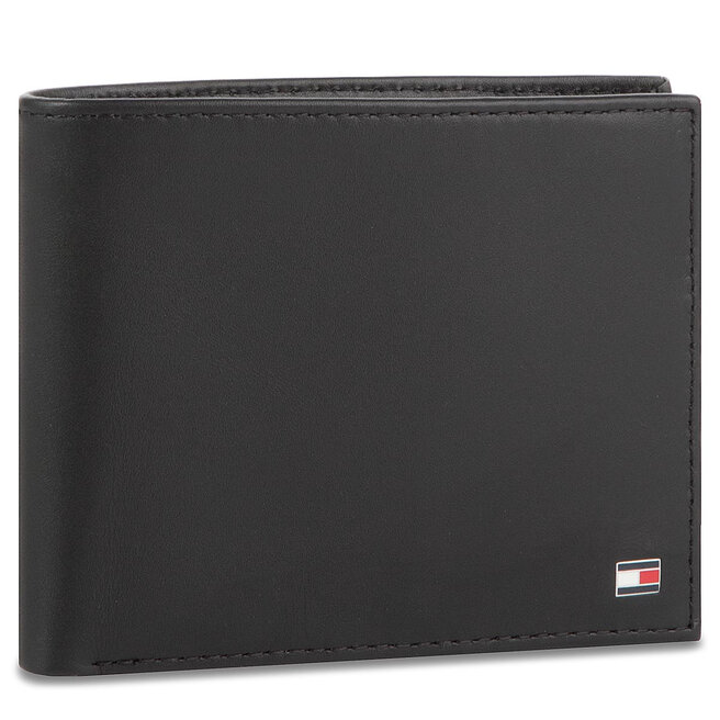 Duży Portfel Męski Tommy Hilfiger Eton Trifold - Czarny