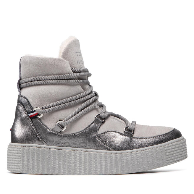 Tommy hilfiger grey boots store