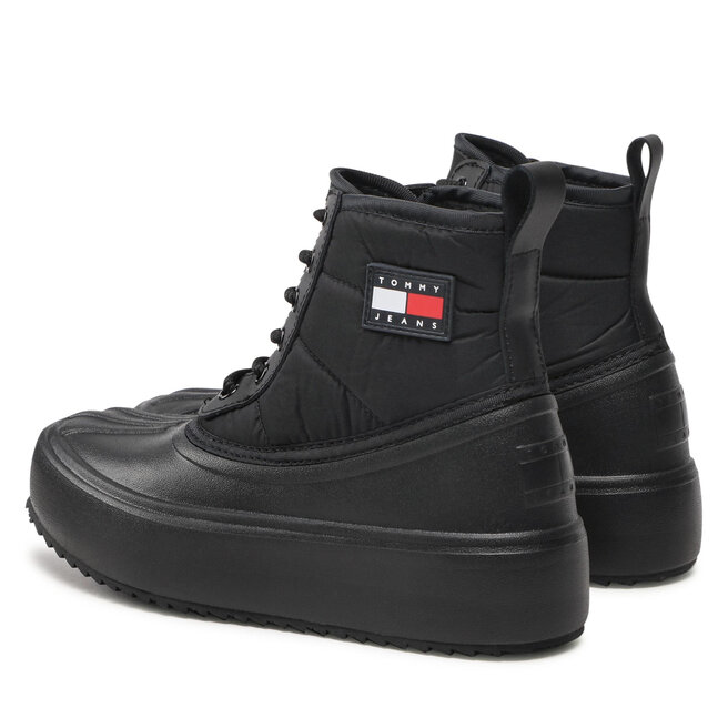 Tommy Jeans Polokozačky Tommy Jeans Fashion Boot EN0EN01912 Black BDS