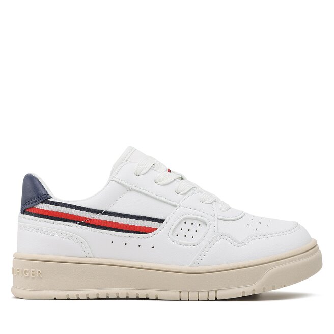 Tommy Hilfiger Sneakers Tommy Hilfiger Stripes Low Cut Lace-Up Sneaker T3X9-32848-1355 M White 100