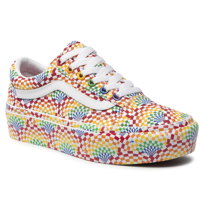 vans multi true white