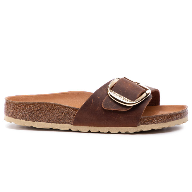 Klapki Birkenstock Madrid Big Buckle - Brązowy