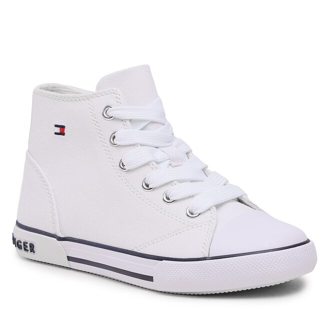 Teniși Tommy Hilfiger High Top Lace-Up Sneaker T3X4-32209-0890 M White 100