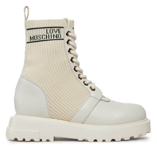 Botki LOVE MOSCHINO - Biały