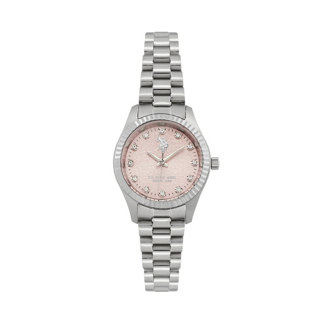 Zegarek U.S. Polo Assn. Grace USP8495PK Srebrny -