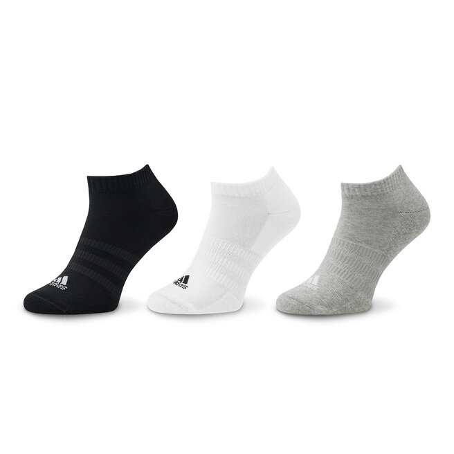 Skarpety stopki unisex adidas Cushioned Low-Cut Socks 3 Pairs - Szary