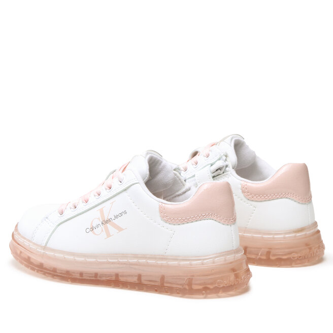 Calvin Klein Jeans Sneakers Calvin Klein Jeans Low Cut Lace-Up Sneaker V3A9-80474-1434 White/Pink X134
