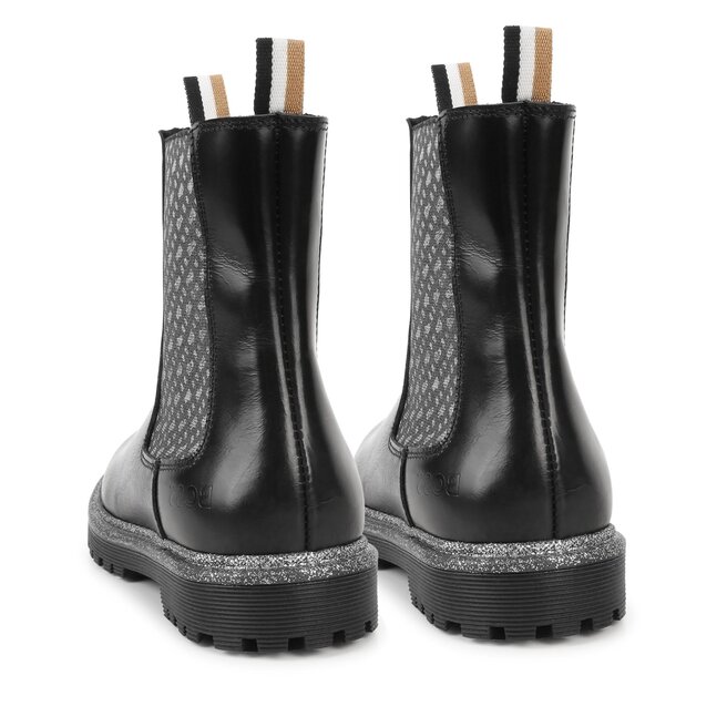 Boss Kotníková obuv s elastickým prvkem Boss J19088 S Black 09B