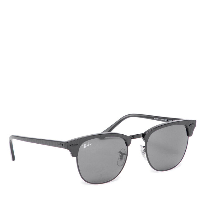 Okulary przeciwsłoneczne Ray-Ban Clubmaster 0RB3016 1305B1 Czarny - kobiece
