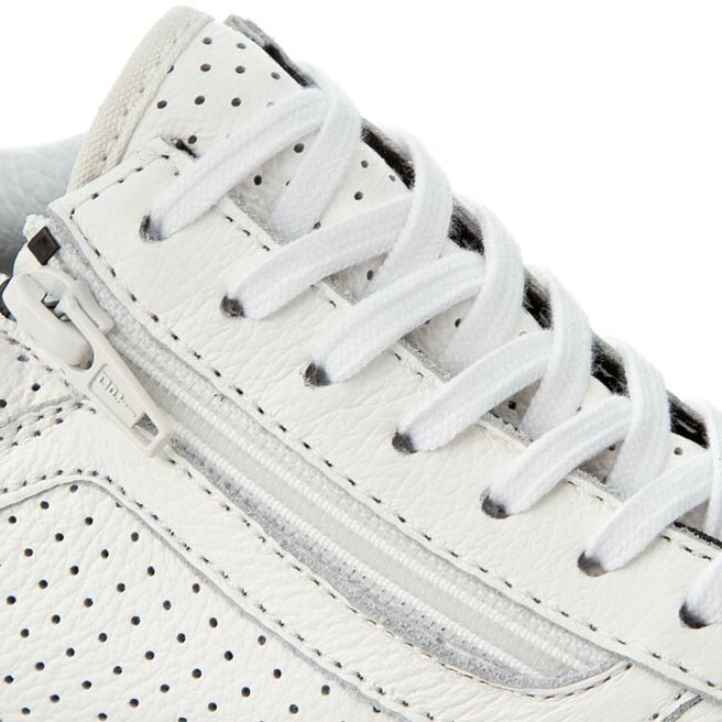 Vans old skool outlet zip perforated leather trainer