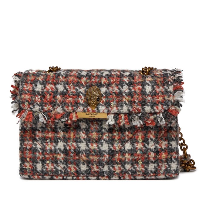 Torebka Kurt Geiger 690-Tweed Kensington Bag - Brązowy