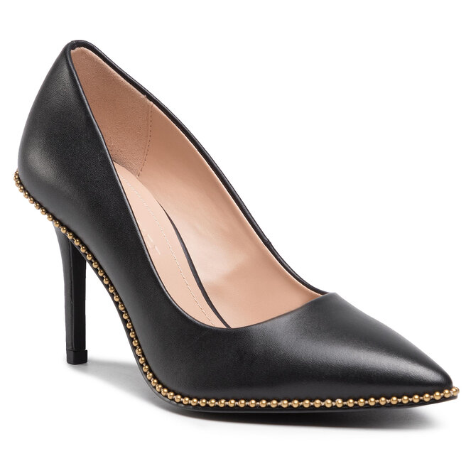 Pantofi cu toc subțire Coach Waverly85 Bchain Ltr G3935 Black Bchain imagine noua
