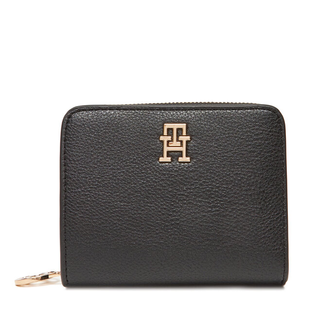 Mały Portfel Damski Tommy Hilfiger Th Distinct Med Za - Czarny