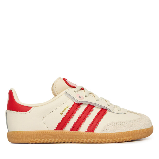 Sneakersy adidas Samba Og Comfort Closure Elastic Lace KI6682 Kremowy - dziewczęce