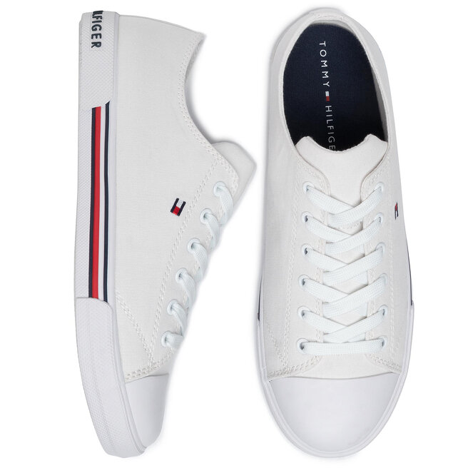 Tommy Hilfiger Tornacipő Tommy Hilfiger Low Cut Lace-Up Sneaker T3X4-30692-0890 D White 100
