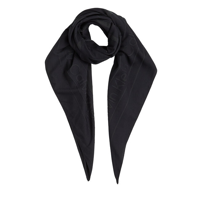Chusta Calvin Klein Burnout Large Monogram - Czarny