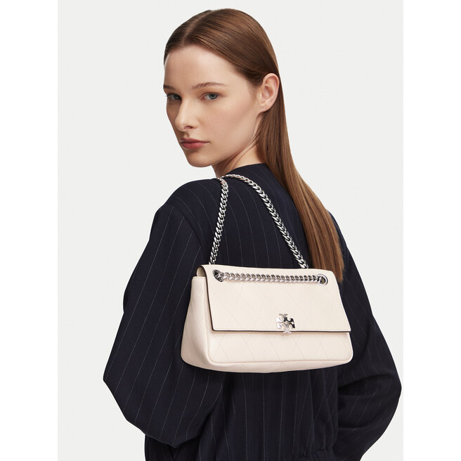 Torebka Tory Burch Charlie Quilted 185829 Kremowy -
