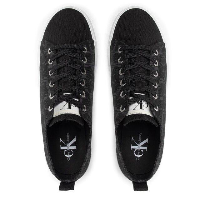 Calvin Klein Jeans Teniși Calvin Klein Jeans New Vulcanized Laceup Low Aop YM0YM00412 Black BDS